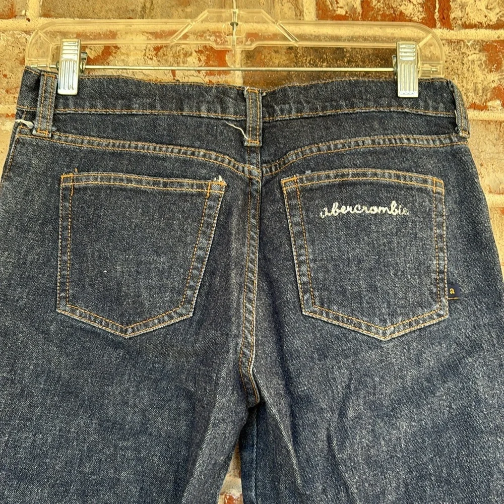 Abercrombie & Fitch Dark Blue Flare Jeans with Stars at hem